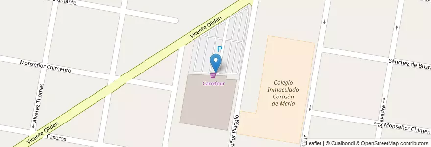 Mapa de ubicacion de Carrefour en Arjantin, Buenos Aires, Partido De Lomas De Zamora, Lomas De Zamora.