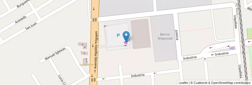 Mapa de ubicacion de Carrefour en アルゼンチン, ブエノスアイレス州, Partido De Almirante Brown, Glew.