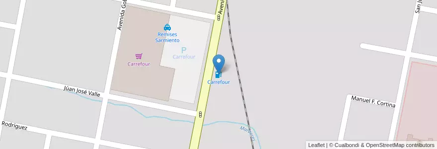 Mapa de ubicacion de Carrefour en 아르헨티나, 엔트레리오스주, Departamento Concordia, Distrito Suburbios, Concordia, Concordia.