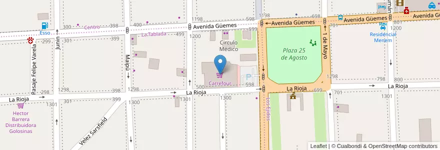 Mapa de ubicacion de Carrefour en الأرجنتين, Catamarca, Departamento Capital, Municipio De San Fernando Del Valle De Catamarca, San Fernando Del Valle De Catamarca.