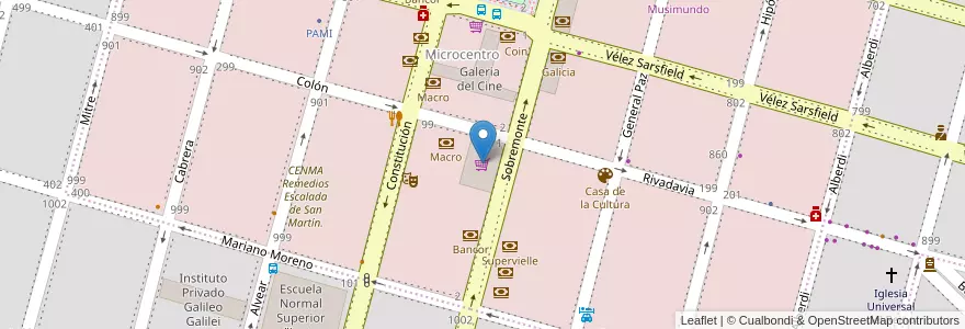 Mapa de ubicacion de Carrefour en 아르헨티나, Córdoba, Departamento Río Cuarto, Pedanía Río Cuarto, Municipio De Río Cuarto, Río Cuarto.