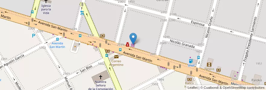 Mapa de ubicacion de Carrefour en アルゼンチン, Ciudad Autónoma De Buenos Aires, ブエノスアイレス.