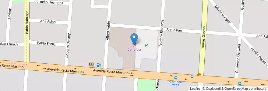 Mapa de ubicacion de Carrefour en Argentinië, Córdoba, Departamento Capital, Pedanía Capital, Córdoba, Municipio De Córdoba.