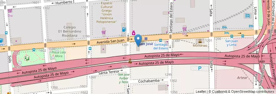 Mapa de ubicacion de Carrefour Express, Constitucion en Argentina, Autonomous City Of Buenos Aires, Comuna 1, Autonomous City Of Buenos Aires.