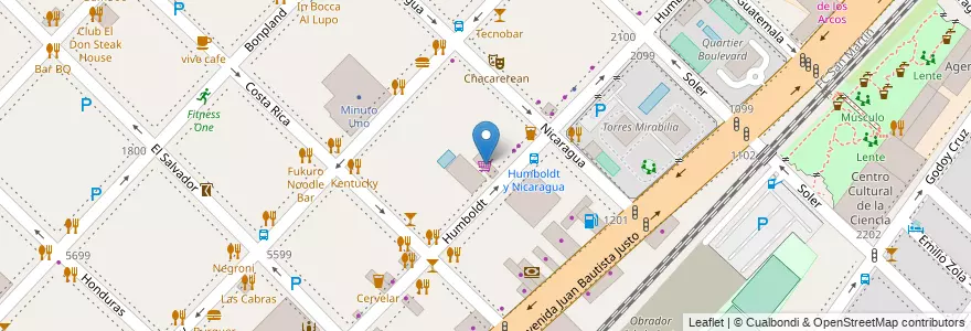 Mapa de ubicacion de Carrefour Express, Palermo en Arjantin, Ciudad Autónoma De Buenos Aires, Buenos Aires.