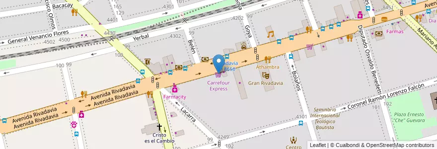 Mapa de ubicacion de Carrefour Express, Velez Sarsfield en Arjantin, Ciudad Autónoma De Buenos Aires, Buenos Aires, Comuna 10.