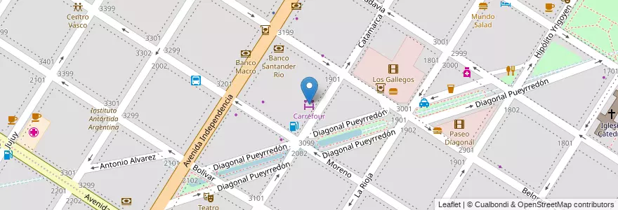 Mapa de ubicacion de Carrefour en Argentina, Buenos Aires, Partido De General Pueyrredón, Mar Del Plata.
