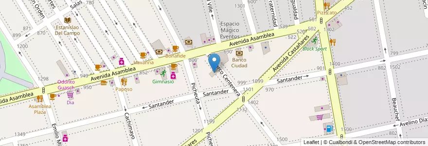 Mapa de ubicacion de Carrusel Eventos, Parque Chacabuco en 아르헨티나, Ciudad Autónoma De Buenos Aires, Comuna 7, 부에노스아이레스.