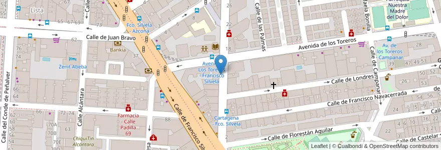 Mapa de ubicacion de CARTAGENA, CALLE, DE,15 en España, Comunidad De Madrid, Comunidad De Madrid, Área Metropolitana De Madrid Y Corredor Del Henares, Madrid.