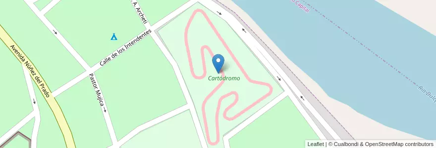 Mapa de ubicacion de Cartódromo en アルゼンチン, サンティアゴ・デル・エステロ州, Departamento Banda.