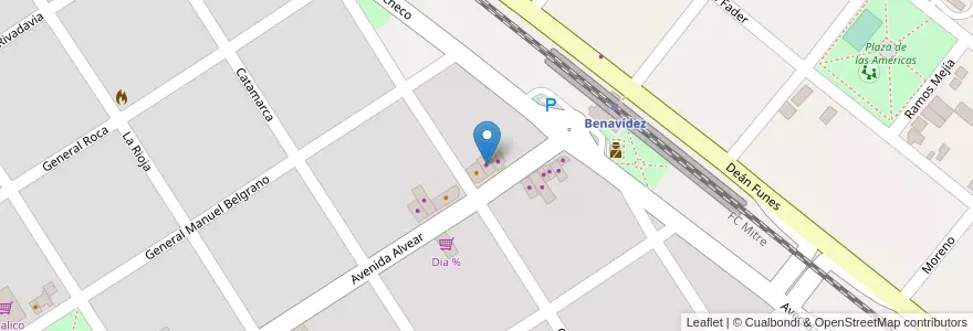 Mapa de ubicacion de Casa Almeira en Argentine, Province De Buenos Aires, Partido De Tigre, Benavídez.