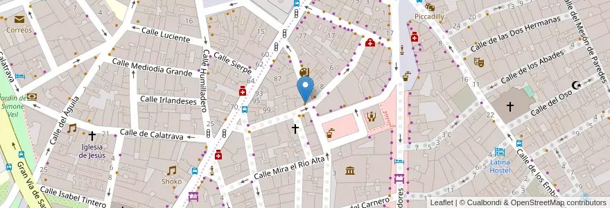 Mapa de ubicacion de Casa Álvarez en 西班牙, Comunidad De Madrid, Comunidad De Madrid, Área Metropolitana De Madrid Y Corredor Del Henares, Madrid.
