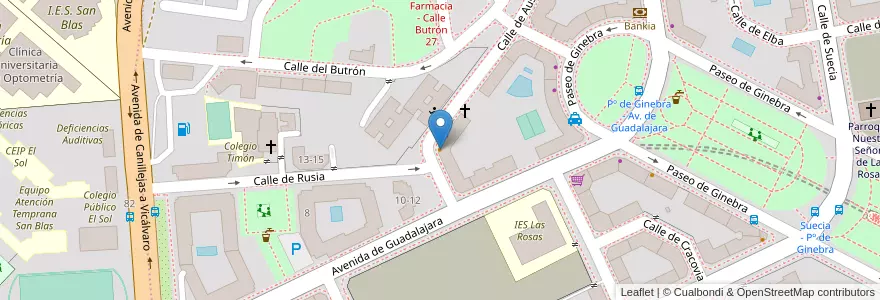 Mapa de ubicacion de Casa Ángel en Spanje, Comunidad De Madrid, Comunidad De Madrid, Área Metropolitana De Madrid Y Corredor Del Henares, Madrid.