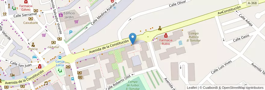 Mapa de ubicacion de Casa Arjona en إسبانيا, أندلوسيا, مالقة, Costa Del Sol Occidental, Benalmádena.