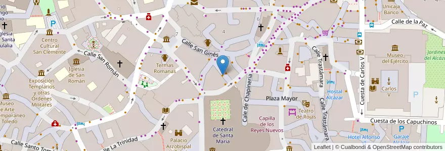 Mapa de ubicacion de Casa Aurelio Bodega y Eventos en Spanien, Kastilien-La Mancha, Toledo, Toledo, Toledo.