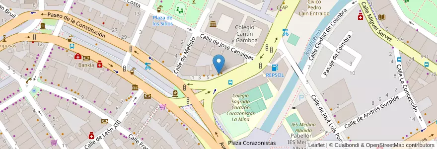 Mapa de ubicacion de Casa Baldo en Spanje, Aragón, Zaragoza, Zaragoza, Zaragoza.