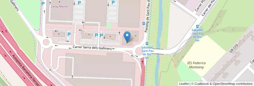 Mapa de ubicacion de Casa Cándido en スペイン, カタルーニャ州, Barcelona, Vallès Occidental, Badia Del Vallès.