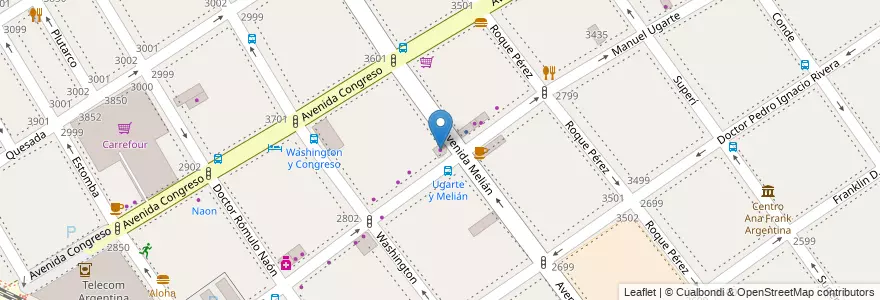 Mapa de ubicacion de Casa Castelao, Coghlan en Arjantin, Ciudad Autónoma De Buenos Aires, Comuna 12, Buenos Aires.