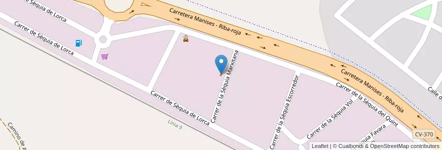 Mapa de ubicacion de Casa Chaparro en Espanha, Comunidade Valenciana, València / Valencia, El Camp De Túria, Riba-Roja De Túria.