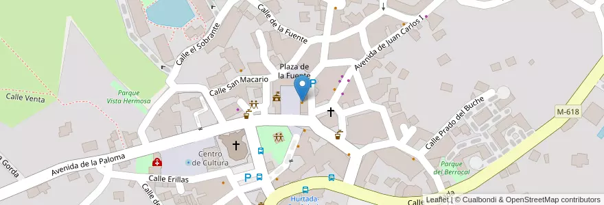 Mapa de ubicacion de Casa Chaqueta en 스페인, Comunidad De Madrid, Comunidad De Madrid, Cuenca Alta Del Manzanares, Hoyo De Manzanares.