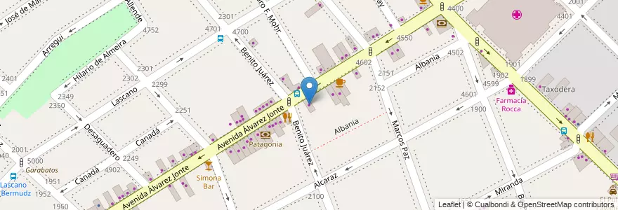 Mapa de ubicacion de Casa Chon, Monte Castro en الأرجنتين, Ciudad Autónoma De Buenos Aires, Buenos Aires, Comuna 10.