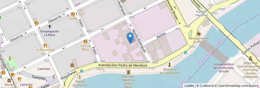 Mapa de ubicacion de Casa Colectiva Martín Rodriguez, Boca en Argentine, Ciudad Autónoma De Buenos Aires, Comuna 4, Buenos Aires.