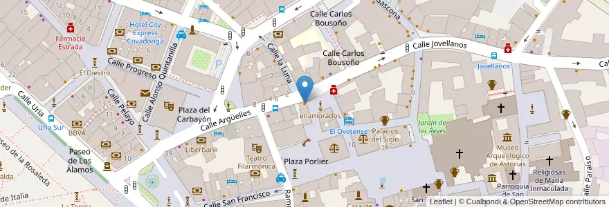 Mapa de ubicacion de Casa Conrado en اسپانیا, آستوریاس, آستوریاس, Oviedo.