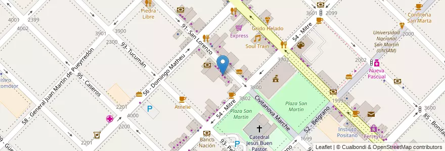 Mapa de ubicacion de Casa Conti en Argentina, Buenos Aires, Partido De General San Martín, General San Martín, Villa Lynch.