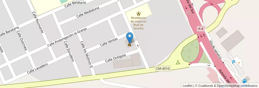 Mapa de ubicacion de Casa Cuartel de la Guardia Civil  en 스페인, Castilla-La Mancha, 톨레도, La Sagra, Seseña.
