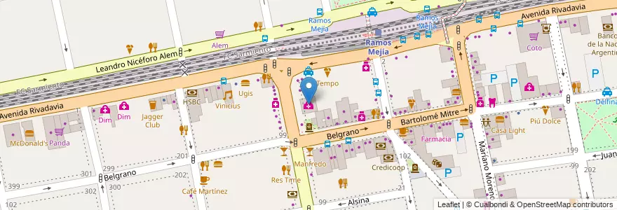 Mapa de ubicacion de Casa de Auxilio de Ramos Mejia en Аргентина, Буэнос-Айрес, Partido De La Matanza, Ramos Mejía.