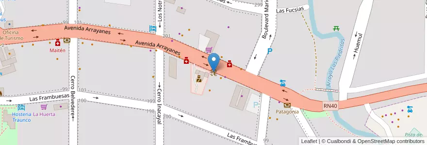 Mapa de ubicacion de Casa de cambio en الأرجنتين, تشيلي, نيوكوين, Departamento Los Lagos, Villa La Angostura, Villa La Angostura.