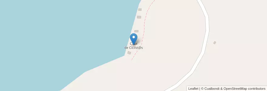 Mapa de ubicacion de Casa de Ciclist@s en Argentinië, Departamento Ushuaia, Chili, Vuurland.