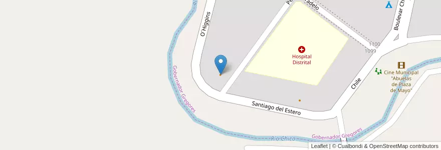 Mapa de ubicacion de Casa de Comidas Ave Fenix en Arjantin, Santa Cruz, Şili, Río Chico.