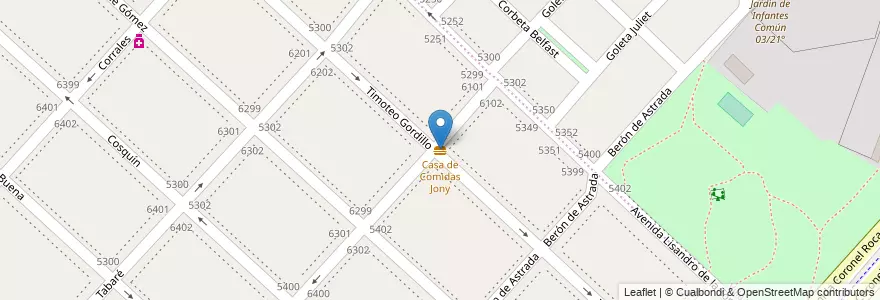 Mapa de ubicacion de Casa de Comidas Jony, Villa Riachuelo en アルゼンチン, Ciudad Autónoma De Buenos Aires, ブエノスアイレス, Comuna 8.