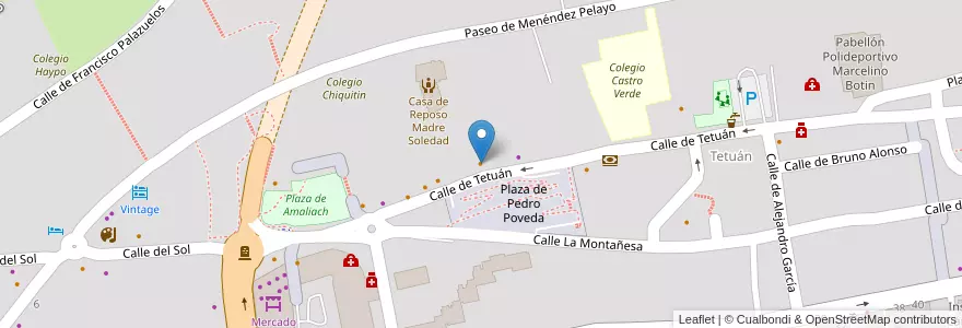 Mapa de ubicacion de Casa de Comidas Tetuán en スペイン, カンタブリア州, カンタブリア州, Santander, Santander.