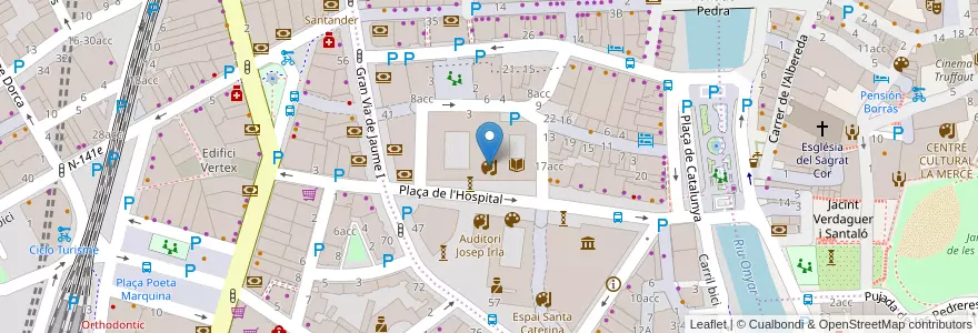 Mapa de ubicacion de Casa de Cultura en Spagna, Catalunya, Girona, Gironès, Girona.