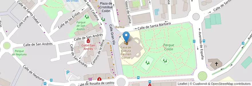 Mapa de ubicacion de Casa de Cultura Carmen Conde en 西班牙, Comunidad De Madrid, Comunidad De Madrid, Área Metropolitana De Madrid Y Corredor Del Henares, Majadahonda.