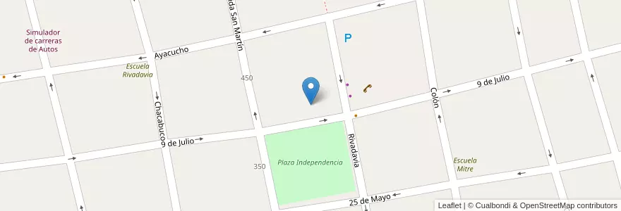 Mapa de ubicacion de Casa de Gobierno en アルゼンチン, サンルイス州, Juan Martín De Pueyrredón, Municipio De San Luis, San Luis.