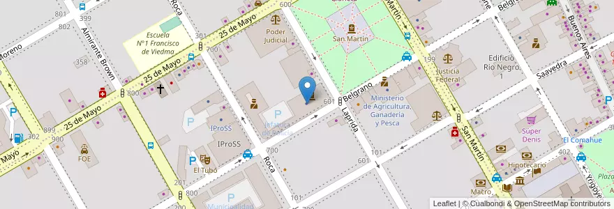 Mapa de ubicacion de Casa de Gobierno en Argentina, Río Negro, Departamento Adolfo Alsina, Viedma, Viedma.