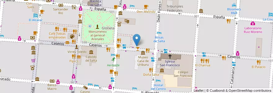 Mapa de ubicacion de Casa de la Cultura en الأرجنتين, Salta, Capital, Municipio De Salta, Salta.