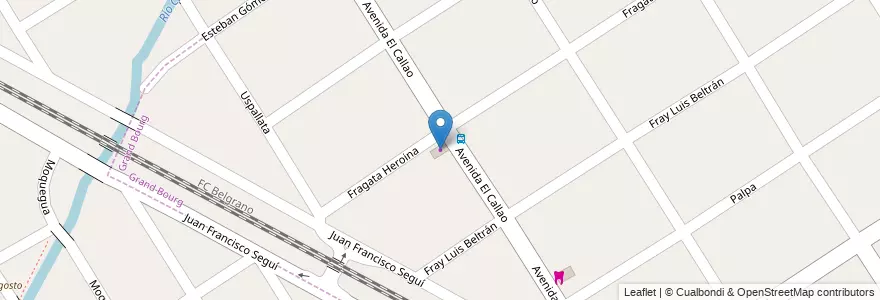 Mapa de ubicacion de Casa de la Cultura en Arjantin, Buenos Aires, Partido De Malvinas Argentinas, Grand Bourg.