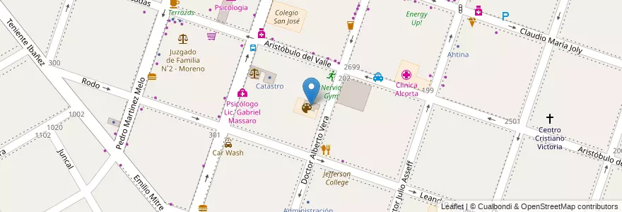 Mapa de ubicacion de Casa de la Cultura en Arjantin, Buenos Aires, Partido De Moreno, Moreno.