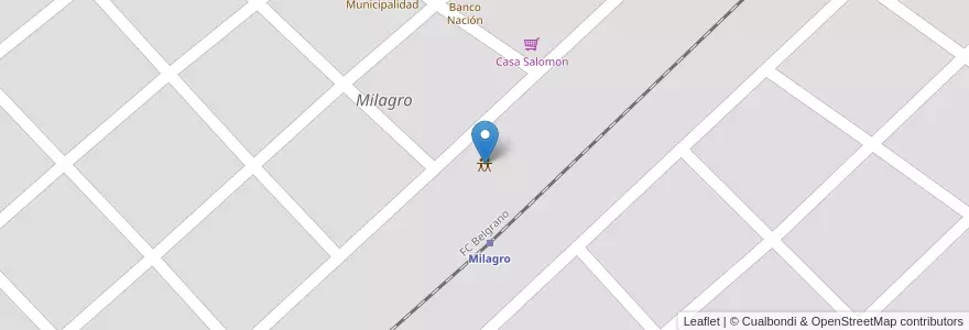 Mapa de ubicacion de Casa de la Historia y la Cultura en アルゼンチン, ラ・リオハ州, Departamento General Ocampo, Milagro.