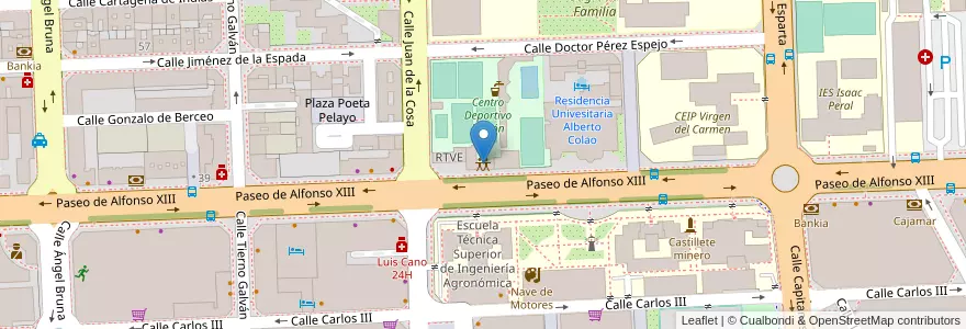Mapa de ubicacion de Casa de la Juventud en Spanje, Murcia, Murcia, Campo De Cartagena Y Mar Menor, Cartagena.