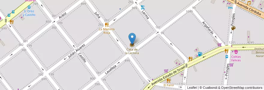 Mapa de ubicacion de Casa de la Lectura, Villa Crespo en Argentinië, Ciudad Autónoma De Buenos Aires, Buenos Aires, Comuna 15.