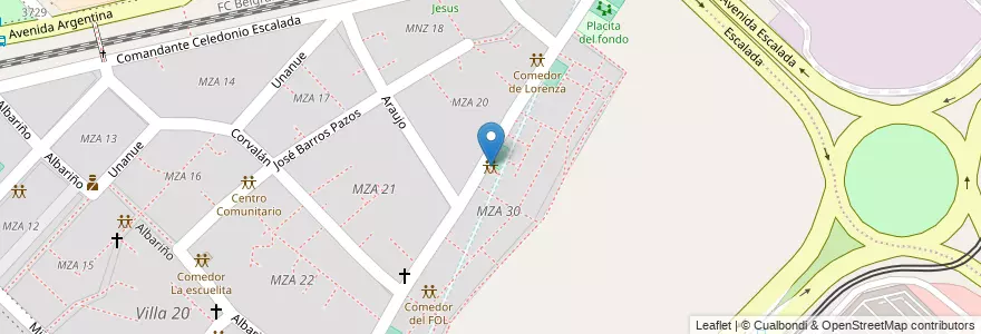 Mapa de ubicacion de Casa de la Mujer y de la Familia, Villa Lugano en الأرجنتين, Ciudad Autónoma De Buenos Aires, Buenos Aires, Comuna 8.