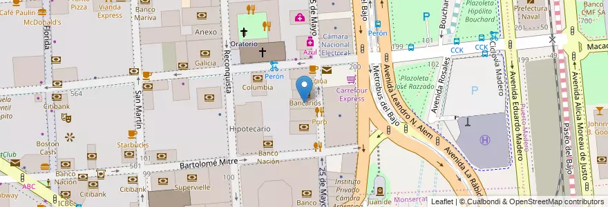 Mapa de ubicacion de Casa de la Provinica de Santa Fe, San Nicolas en Argentinien, Ciudad Autónoma De Buenos Aires, Comuna 1, Buenos Aires.