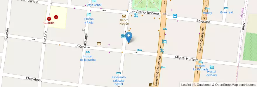 Mapa de ubicacion de Casa de las empenadas II en Arjantin, Salta, Cafayate, Municipio De Cafayate.