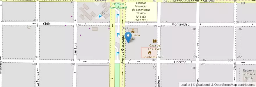Mapa de ubicacion de Casa de las Leyes en アルゼンチン, チリ, ネウケン州, Departamento Confluencia, Municipio De Neuquén, Neuquén.