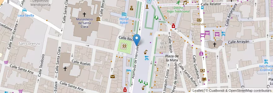 Mapa de ubicacion de Casa de las Sirenas 2 en Spanje, Andalusië, Sevilla, Sevilla.